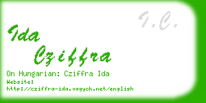 ida cziffra business card